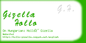 gizella hollo business card